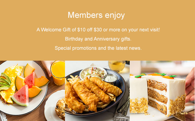 Members enjoy - A Welcome Gift of $10 off $30 or more on your next visit!  Birthday and Anniversary gifts. Special promotions and the latest news.